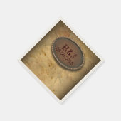 Rustieke westerne land cowboy schuur bruiloft servet (Hoek)