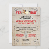 Rustieke Westerne Rodeo Cowboy bruiloft Kaart (Voorkant)