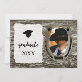 Rustieke Westerne stijl Afstuderen Aankondiging (Voorkant)