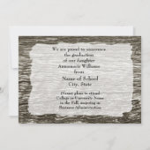 Rustieke Westerne stijl Afstuderen Aankondiging (Achterkant)