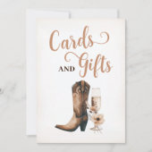 Rustieke Westerne Trouwkaarten & Geschenken Teken Kaart (Voorkant)