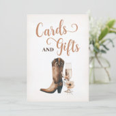 Rustieke Westerne Trouwkaarten & Geschenken Teken Kaart (Staand voorkant)