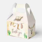 Rustieke Westerne Waterverf Cowboy Baby shower Bedankdoosjes (Achterkant)