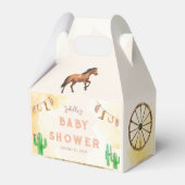 Rustieke Westerne Waterverf Cowboy Baby shower Bedankdoosjes (Voorkant Zijde)