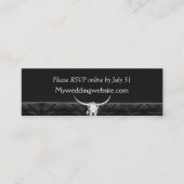 Rustieke Westerne zwart-witte stier schedel Mini Visitekaartje (Voorkant)