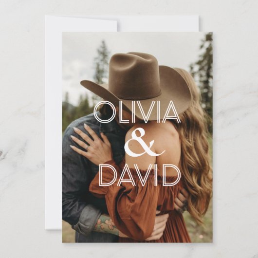 Rustieke Westerse Boho Bloemige Bruiloft Kaart (Achterkant)