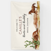 Rustieke Westerse Bruidsontbijt Welkomstbanner Spandoek (Verticaal)