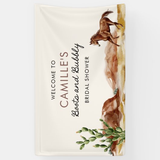 Rustieke Westerse Bruiloftfeest Welkomstbanner Spandoek (Verticaal)