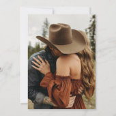 Rustieke Westerse Cowboy Boho Bloemige Bruiloft Kaart (Achterkant)