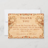 Rustieke Westerse Cowgirl Tuin Bruiloft Bedankkaart (Voorkant)