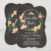 Rustieke Whimsical Grootmoeder Chic Hipster Krijtb Save The Date (Voorkant / Achterkant)