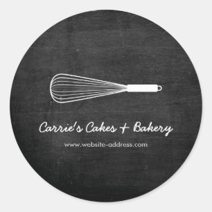 Rustieke Whisk Logo Bakkerij, Catering Stickers