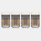 Rustieke Whiskey Keg gepersonaliseerd Blikvorm Glas (Achterkant)