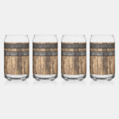 Rustieke Whiskey Keg gepersonaliseerd Blikvorm Glas (Rechts)