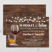 Rustieke whisky en wijn voordat ik koppels douche kaart (Voorkant / Achterkant)