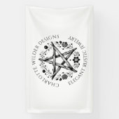 Rustieke Wicca heidense sieradenontwerper Spandoek (Verticaal)