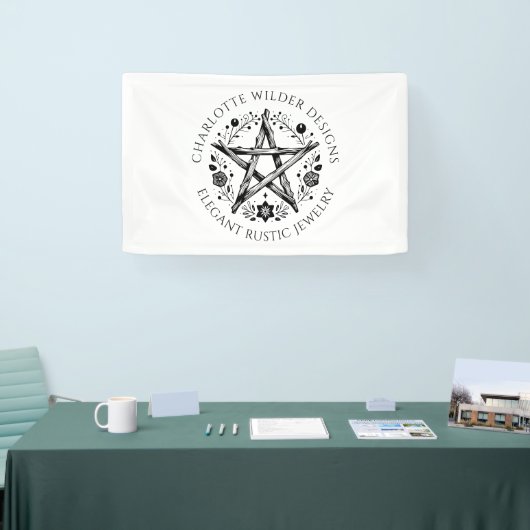 Rustieke Wiccan Pagan Sieraden Ontwerper Spandoek (Beurs)