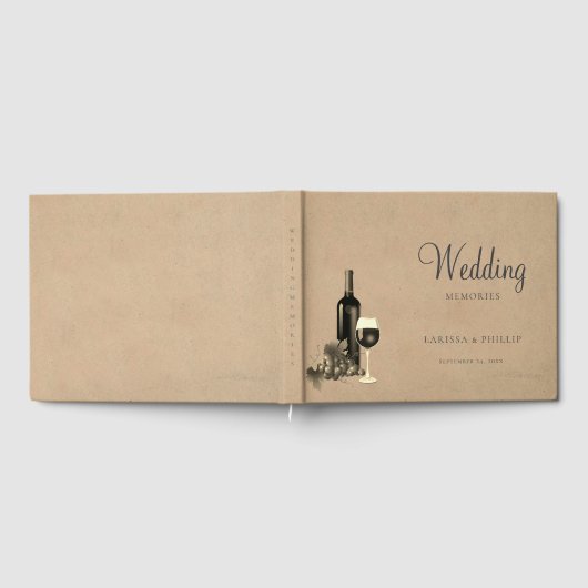 Rustieke wijn wijngaard bruiloft gastenboek (Volledig)