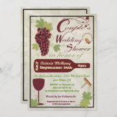 Rustieke wijnkoppels Uitnodigingen voor huwelijksd (Voorkant / Achterkant)