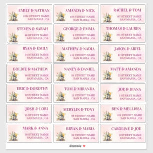 Rustieke wijnmakerij bruiloft gast Adresetiketten Sticker