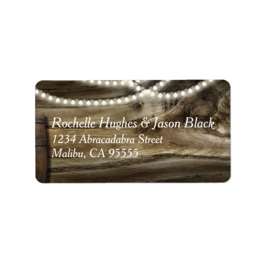 Rustieke Wijnmakerij Bruiloft Medium label (Voorkant)