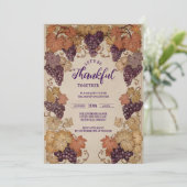 Rustieke wijnoogst kaart (Staand voorkant)