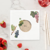 Rustieke wijnvat wijnmakerij wijngaard bruiloft servet (Insitu)