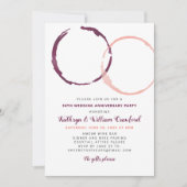 Rustieke wijnvlekken 50ste huwelijksjubileum kaart (Voorkant)