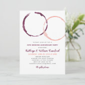 Rustieke wijnvlekken 50ste huwelijksjubileum kaart (Staand voorkant)