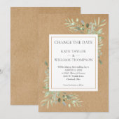 Rustieke Wijzig de Datum Waterverf Groenery Kaart (Voorkant / Achterkant)