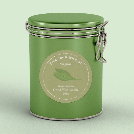 Rustieke Wild Garlic Label Sticker