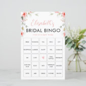 Rustieke Wildbloemen Bingo spel Kaart (Staand voorkant)