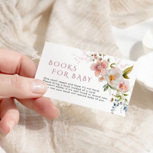 Rustieke Wildbloemen Bloemen Boek voor Baby Informatiekaartje