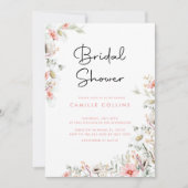 Rustieke Wildbloemen Bruids Douche Uitnodiging (Voorkant)
