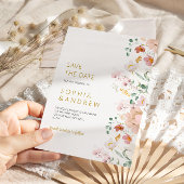 Rustieke Wildbloemen Bruiloft Save the Date Kaart