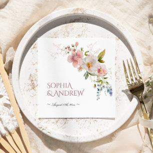 Rustieke Wildbloemen Bruiloft servetten