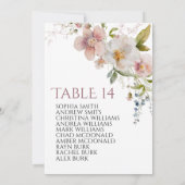 Rustieke Wildbloemen Bruiloft Zitkaart Kaarten (Achterkant)