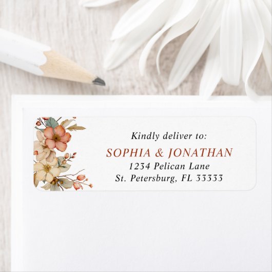 Rustieke Wildbloemen RSVP Reactie Mailing Etiket (Insitu)