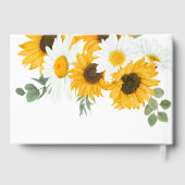 Rustieke Wildbloemen Zonnebloemen Bruiloft Gastenboek (Achterkant)