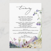 Rustieke Wilde Bloem Berg Itinerarium Trouwdag  Programma (Achterkant)