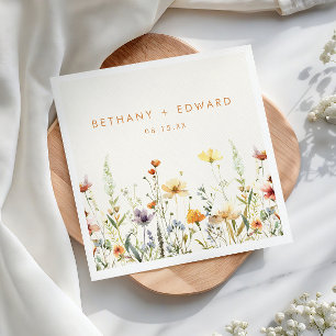 Rustieke Wilde Bloemen Bruiloft Servet