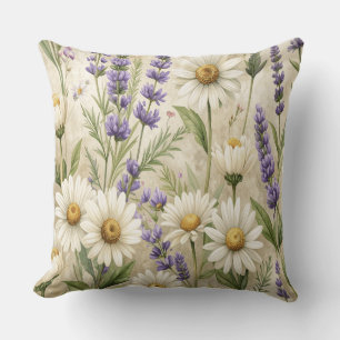 Rustieke Wilde Bloemen Kussen & Mok - Lavendel Sal