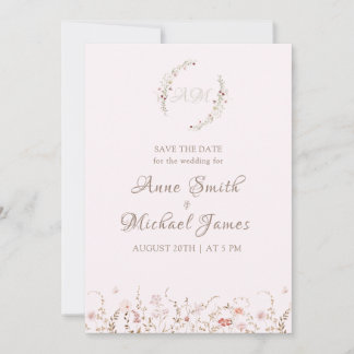 Rustieke Wilde Bloemen met Foto Boho Landelijke Bl Save The Date