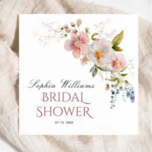 Rustieke Wilde Bloemen Servetten Bruidsfeest