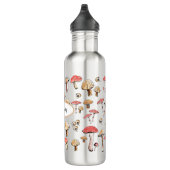 Rustieke wilde paddestoel met de hand geïllustreer waterfles (Rechts)