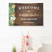 Rustieke Wilde Safari Welkom Baby Shower Vlag Spandoek (Insitu)