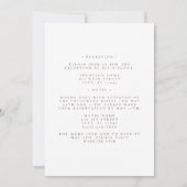 Rustieke Wildflower Alles in één bruiloft Kaart (Achterkant)