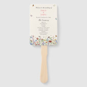 Rustieke Wildflower bloemenbruiloft Handwaaier (Voorkant)