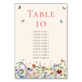 Rustieke Wildflower bloemenbruiloft Kaart (Achterkant)