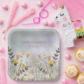 Rustieke Wildflower Boho Tuin Bruiloft Papieren Bordje (Feest)